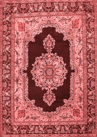 Medallion Red Traditional Rug, tr511red