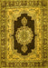 Medallion Yellow Traditional Rug, tr511yw