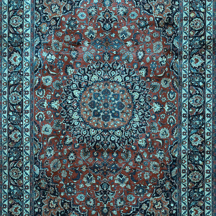 Medallion Light Blue Traditional Rug, tr512lblu
