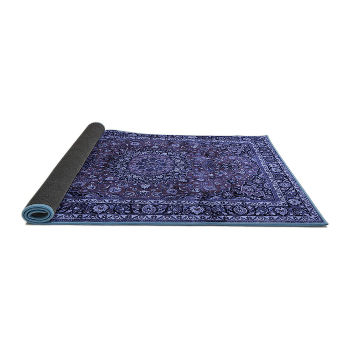 Sideview of Medallion Blue Traditional Rug, tr512blu