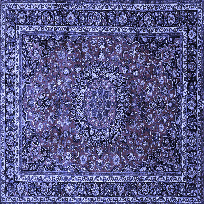 Square Medallion Blue Traditional Rug, tr512blu