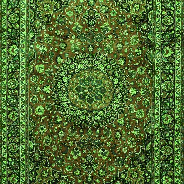 Medallion Green Traditional Rug, tr512grn