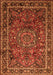 Medallion Orange Traditional Rug, tr512org