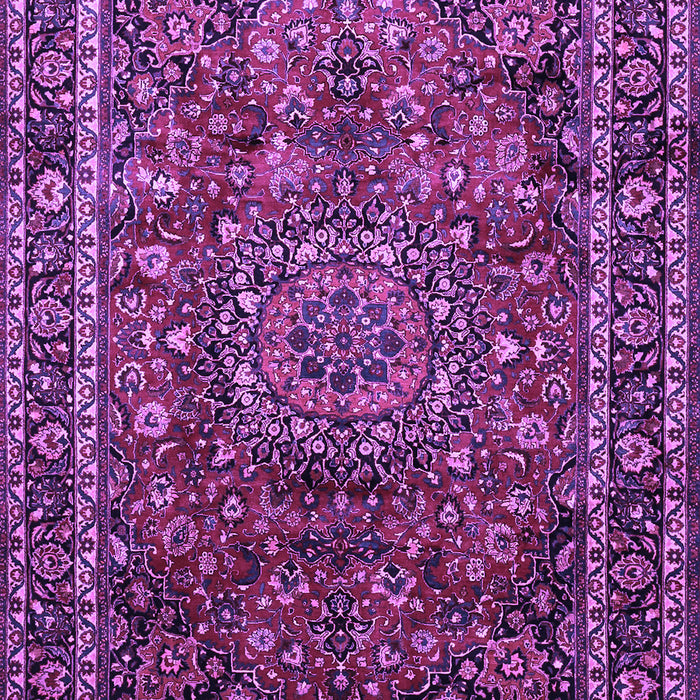 Machine Washable Medallion Purple Traditional Area Rugs, wshtr512pur