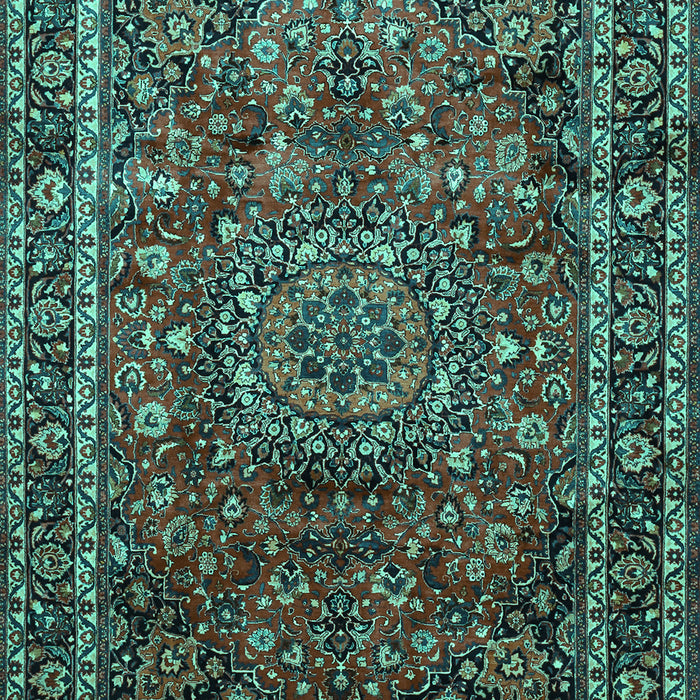 Medallion Turquoise Traditional Rug, tr512turq
