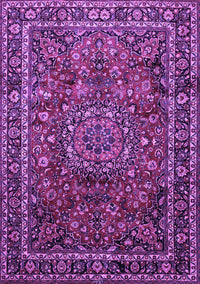 Medallion Purple Traditional Rug, tr512pur