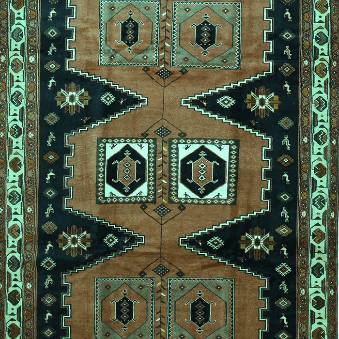 Machine Washable Persian Turquoise Traditional Area Rugs, wshtr513turq