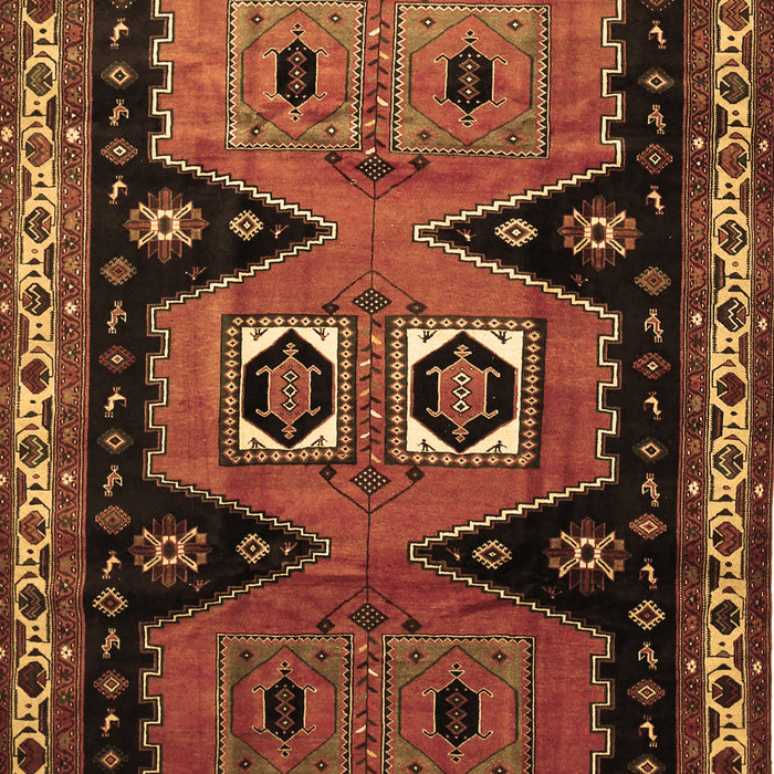 Machine Washable Persian Brown Traditional Rug, wshtr513brn