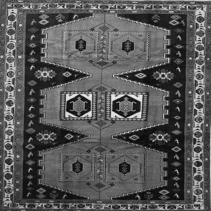 Serging Thickness of Persian Gray Traditional Rug, tr513gry