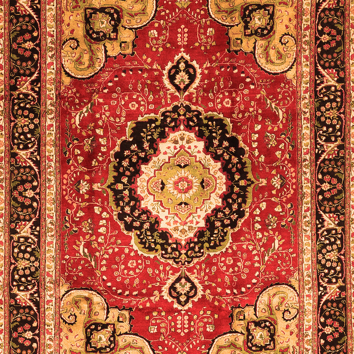Medallion Orange Traditional Rug, tr514org