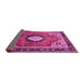 Sideview of Medallion Pink Traditional Rug, tr514pnk