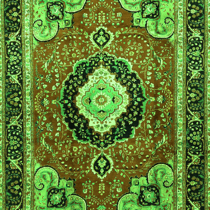 Medallion Green Traditional Rug, tr514grn