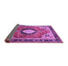 Sideview of Medallion Purple Traditional Rug, tr514pur