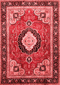 Medallion Red Traditional Rug, tr514red