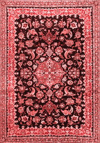 Medallion Red Traditional Rug, tr515red