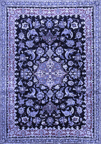 Medallion Blue Traditional Rug, tr515blu