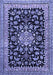 Medallion Blue Traditional Rug, tr515blu