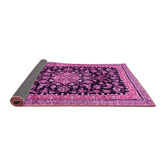 Sideview of Medallion Pink Traditional Rug, tr515pnk