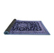 Sideview of Medallion Blue Traditional Rug, tr515blu