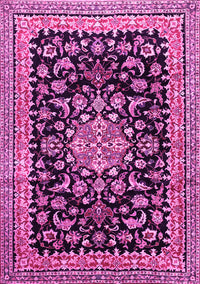 Medallion Pink Traditional Rug, tr515pnk