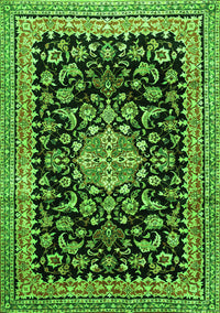 Medallion Green Traditional Rug, tr515grn