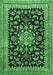 Machine Washable Medallion Emerald Green Traditional Area Rugs, wshtr515emgrn