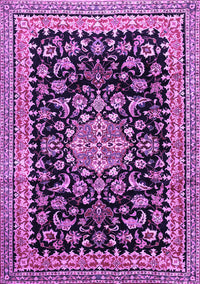 Medallion Purple Traditional Rug, tr515pur