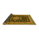 Sideview of Medallion Yellow Traditional Rug, tr515yw