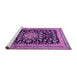 Sideview of Machine Washable Medallion Purple Traditional Area Rugs, wshtr515pur