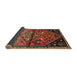 Sideview of Traditional Saffron Red Persian Rug, tr516