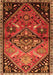 Serging Thickness of Machine Washable Persian Orange Traditional Area Rugs, wshtr516org