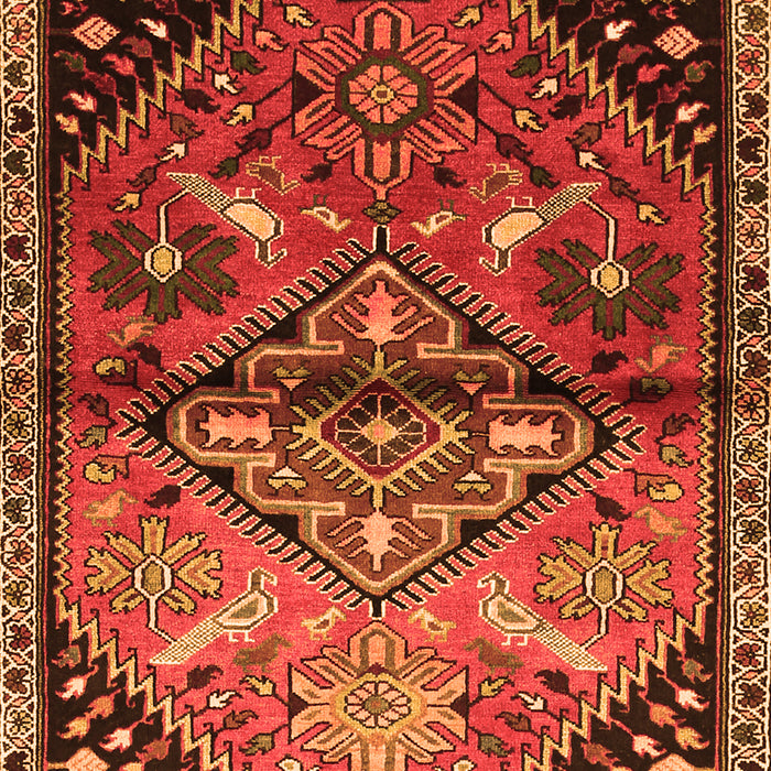 Serging Thickness of Machine Washable Persian Orange Traditional Area Rugs, wshtr516org