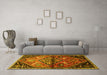 Machine Washable Persian Yellow Traditional Rug in a Living Room, wshtr516yw