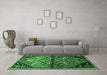 Machine Washable Persian Emerald Green Traditional Area Rugs in a Living Room,, wshtr516emgrn