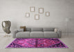 Machine Washable Persian Purple Traditional Area Rugs in a Living Room, wshtr516pur