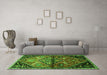 Machine Washable Persian Green Traditional Area Rugs in a Living Room,, wshtr516grn