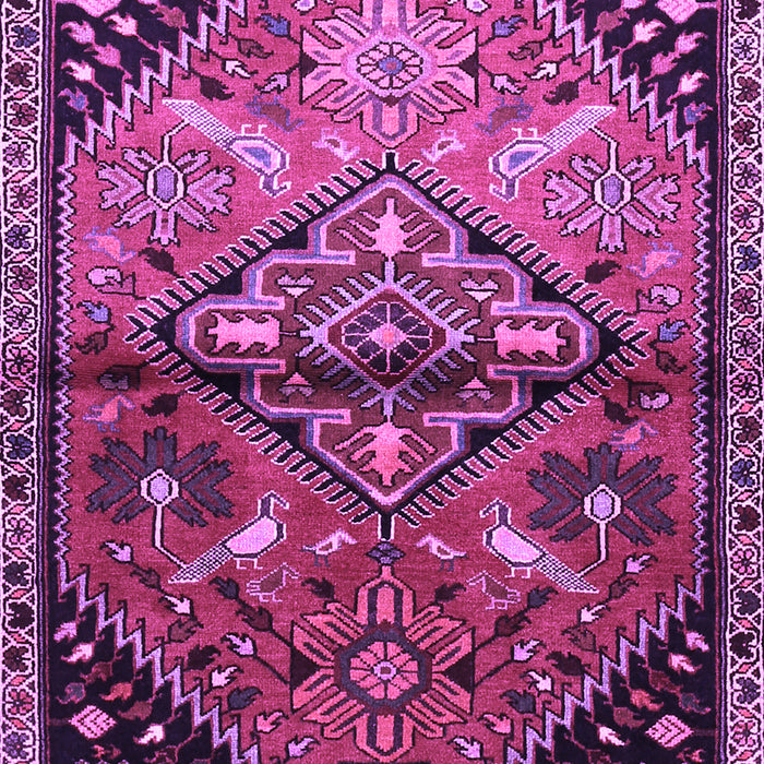 Machine Washable Persian Purple Traditional Area Rugs, wshtr516pur