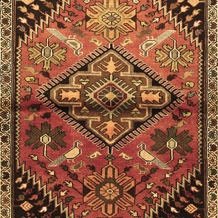 Machine Washable Persian Brown Traditional Rug, wshtr516brn