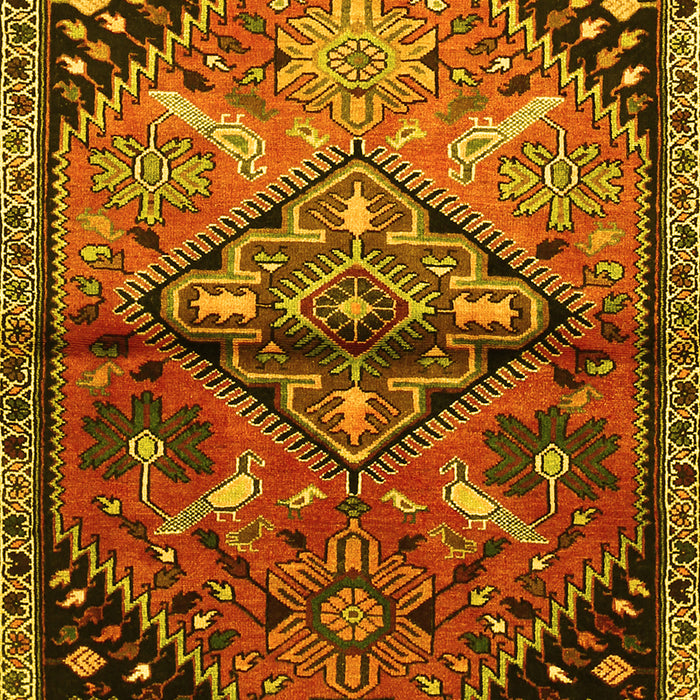 Machine Washable Persian Yellow Traditional Rug, wshtr516yw