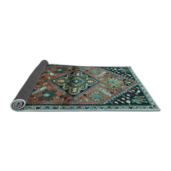 Sideview of Persian Light Blue Traditional Rug, tr516lblu