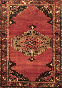 Medallion Brown Traditional Rug, tr517brn