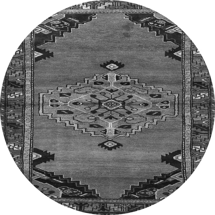 Square Medallion Gray Traditional Rug, tr517gry