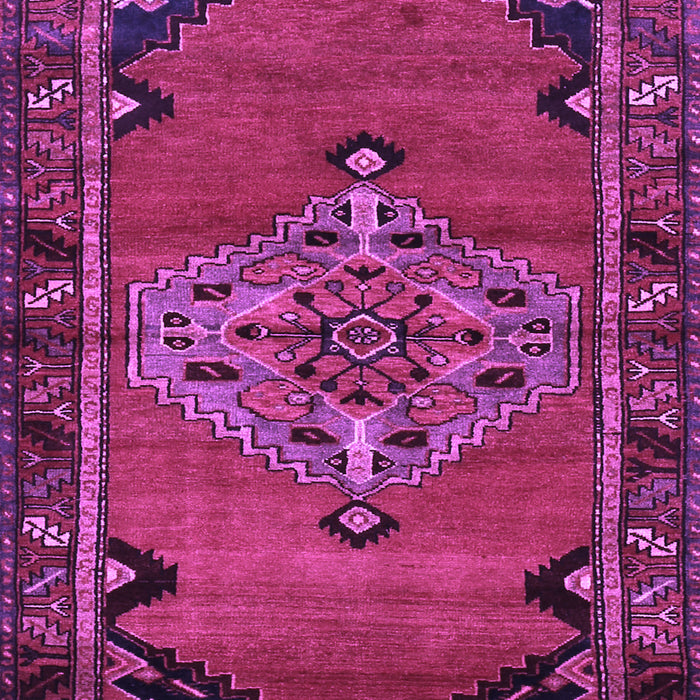 Medallion Purple Traditional Rug, tr517pur