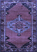 Medallion Blue Traditional Rug, tr517blu