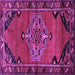 Square Medallion Purple Traditional Rug, tr517pur