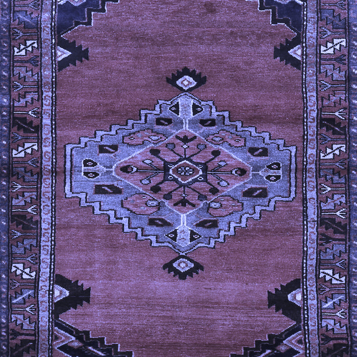 Medallion Blue Traditional Rug, tr517blu