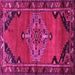 Square Medallion Pink Traditional Rug, tr517pnk