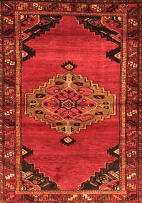 Medallion Orange Traditional Rug, tr517org