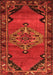 Medallion Orange Traditional Rug, tr517org