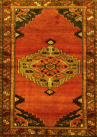 Medallion Yellow Traditional Rug, tr517yw